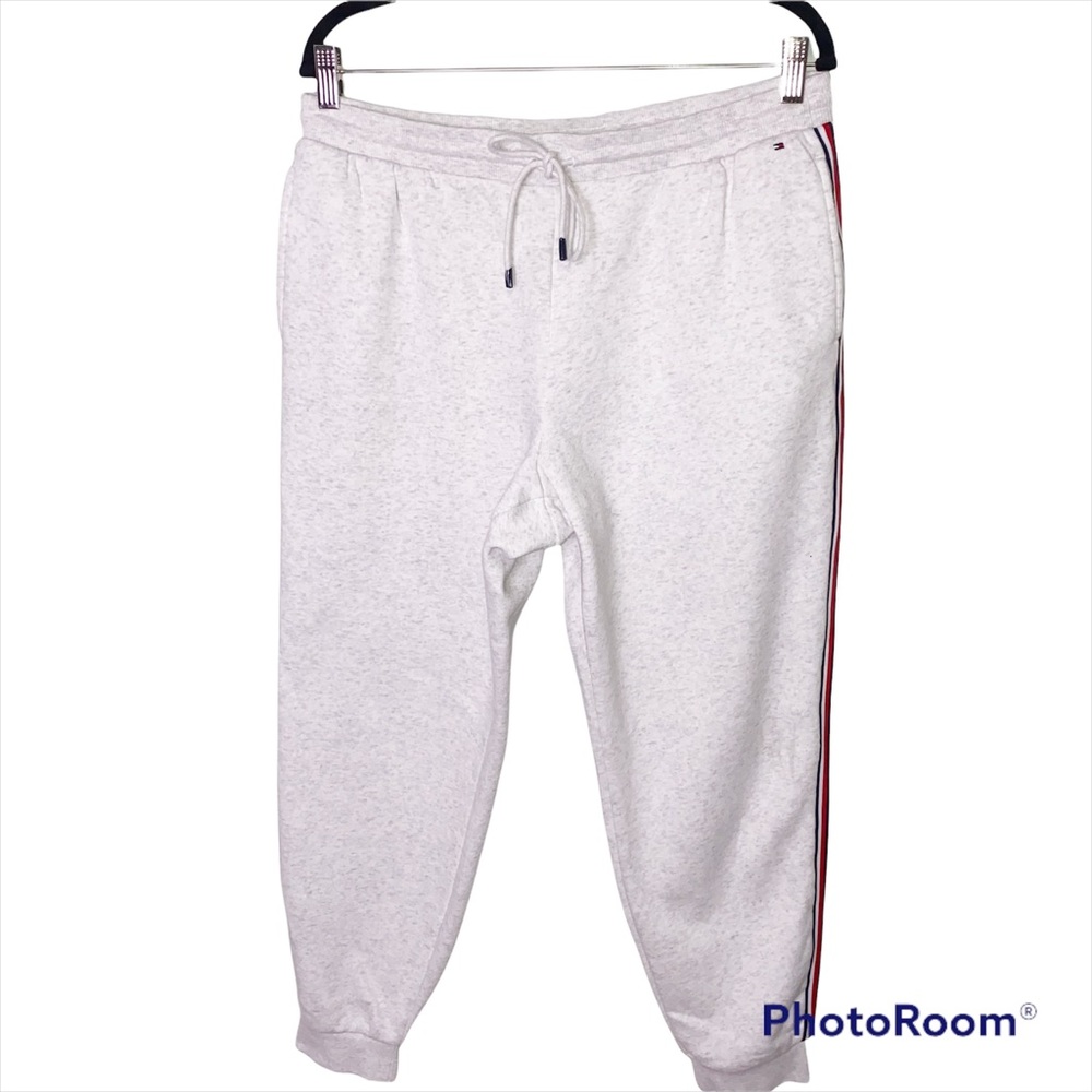 Tommy Hilfiger Heather Gray Side Striped Jogger Sweatpants Size Large